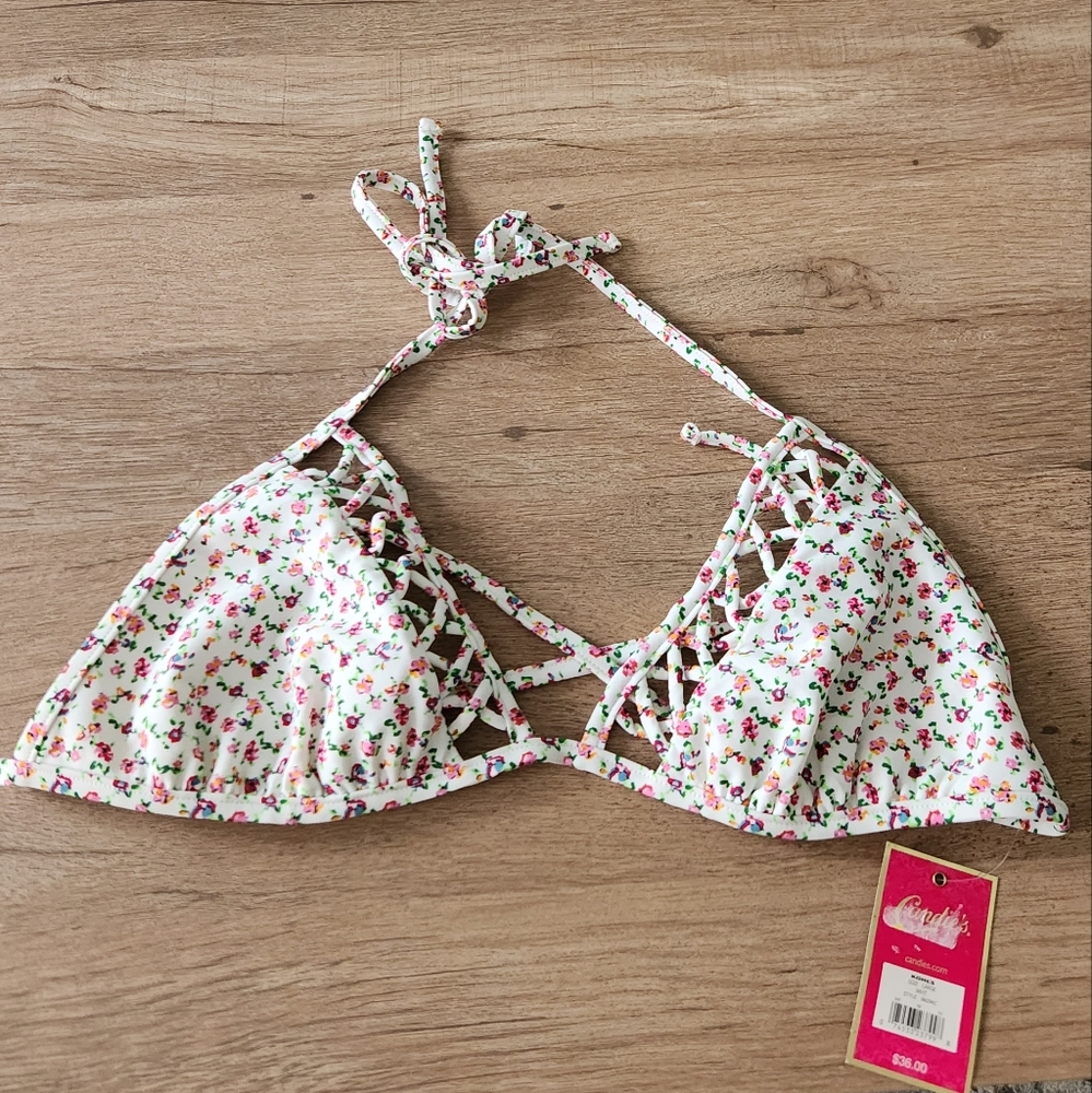 ⚠️3/$15 Candie’s Bikini Tops Sz Large Floral